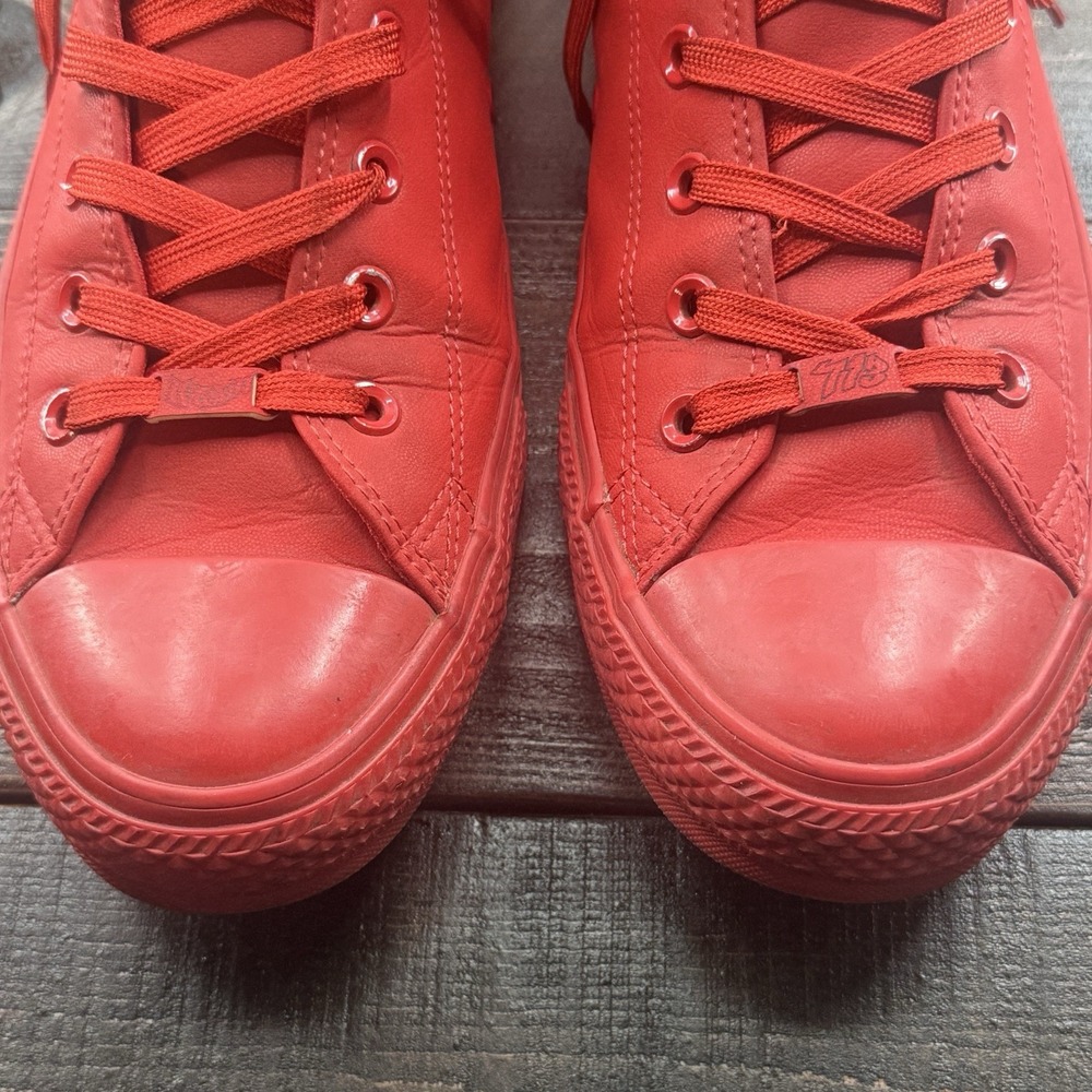Chuck Taylor Converse High Top Sneaker Laser Tec Tuff Engraved H-Town Mens 12 - Picture 5 of 16